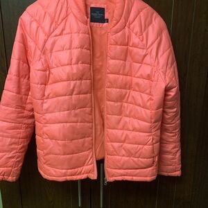 Stunning Faded Glory Coral Quilted Jacket in size Lg
